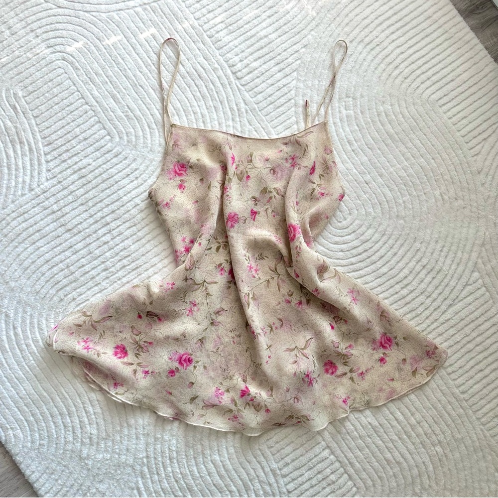 Oscar de la Renta Floral Slip Dress - Picture 2 of 7